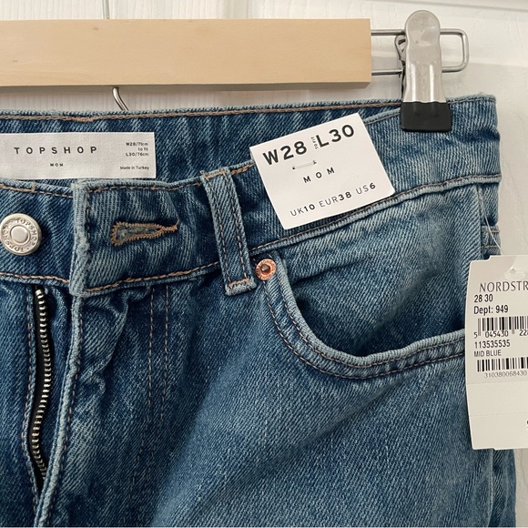 Topshop Distressed Ankle Mom Jeans - Picture 4 of 5